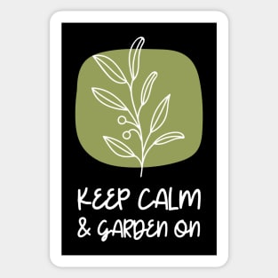 keep calm and garden on Sticker